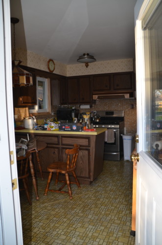 Kitchen before - back door