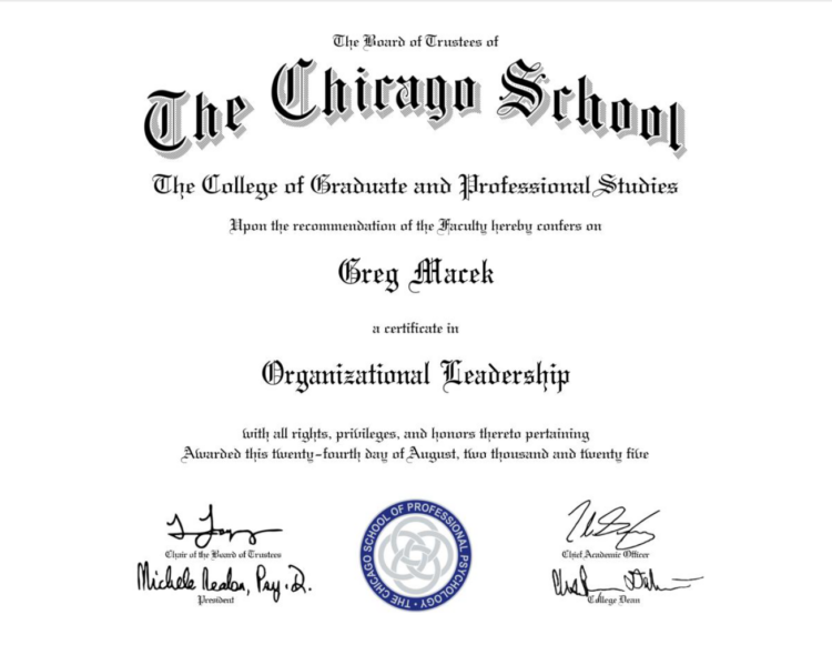 JPG copy of certificate diploma